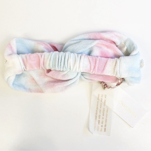 LoveShackFancy Athena Cherry Fizz Tie Dye Top Knot Headband Wrap LA039-739 NWT - Picture 4 of 7